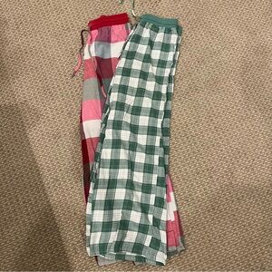 Plaid Green and Red Women's PJ Pants